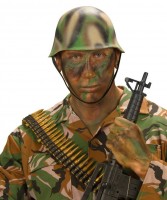 Oversigt: Camouflage militærhjelm lavet af latex