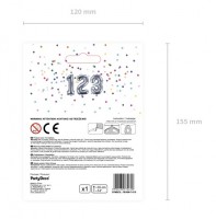 Preview: Number 7 foil balloon silver 35cm