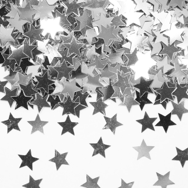 Confeti estrellas plateadas 15g
