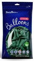 Vorschau: 100 Partystar metallic Ballons tannengrün 12cm