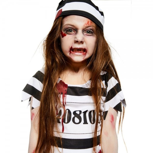 Zombie criminal girl costume