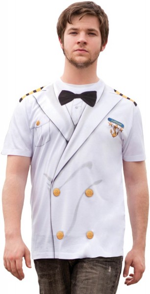 Camiseta de hombre con uniforme de capitán