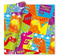 Anteprima: Carta da regalo dinosauro colorato 2m