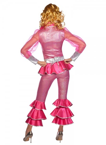 70er Jahre Disco Queen Kostüm pink 5