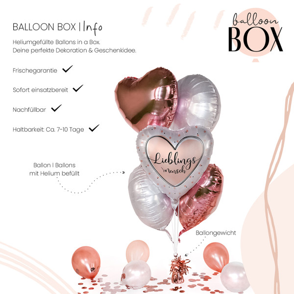 Heliumballon in der Box Lieblingsmensch 3