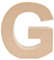 Anteprima: Lettera G in cartapesta 17,5 cm