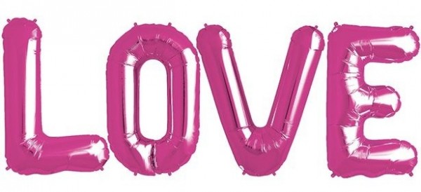 Palloncino foil rosa Love 86cm