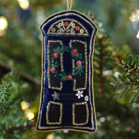 Voorvertoning: Fluwelen kerstboomhanger voor de deur van een kerstboom