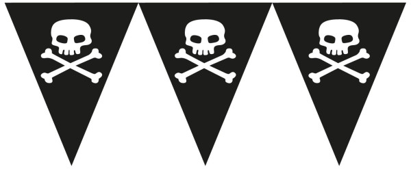 Cadena de banderines pirata tripulación 3,7 m