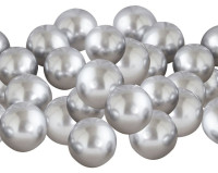 Oversigt: 40 øko latex balloner sølv