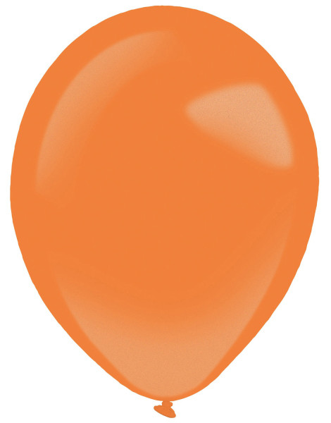 50 palloncini in lattice mandarino metallico 27,5 cm