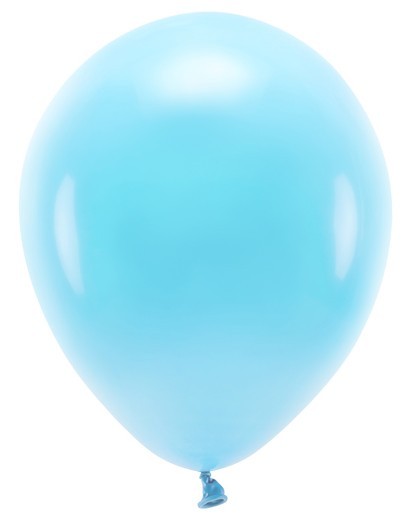 10 eko pastelowych balonów lazurowy niebieski 26cm