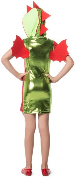 Disfraz de dragón rojo-verde de Nessy para niño 2