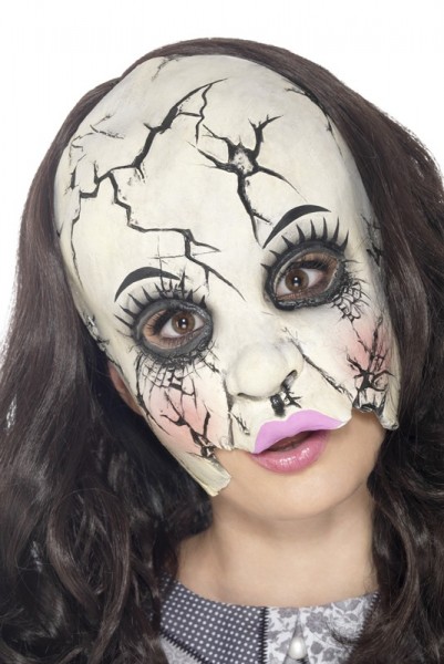 Maquillaje máscara de muñeca Sally con grietas