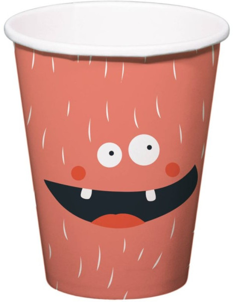 6 Spooky Monster paper cups 250ml
