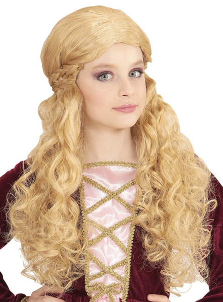Blond medeltida prinsessa kvinnors peruk