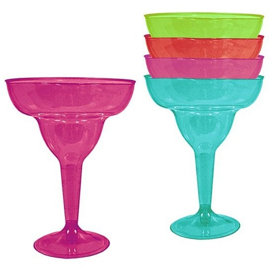 20 colorful margarita glasses San Domingo 295ml