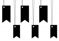 Preview: 6 black flags gift tags