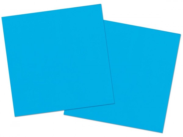 20 serviettes Cleo bleu de mer 33 x 33cm