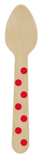 Kunterbunte Mini Holz Löffel Rainbow Dots 12 Stück 7
