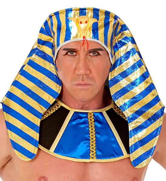 Pharaonen Haube blau-gold 2