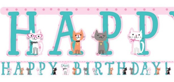 Girlanda urodzinowa Happy Cats 2.1m