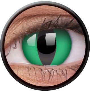 Green reptile contact lenses