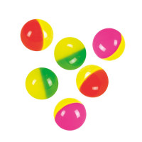 6 colorful bouncy balls
