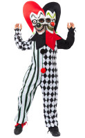 Preview: Two Face Horror Harlequin Kids Costume