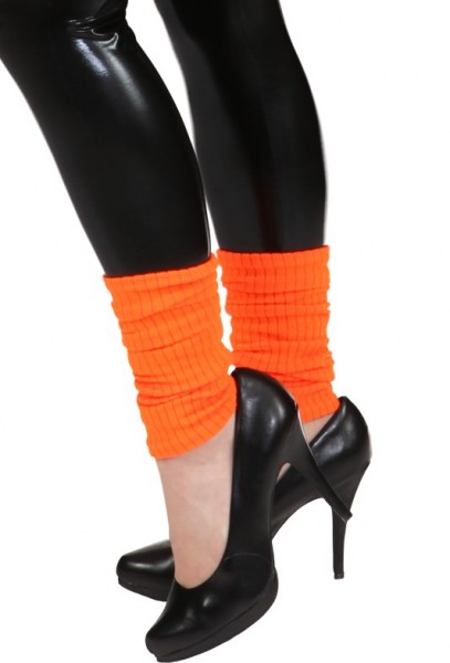 Neon orange leg warmers