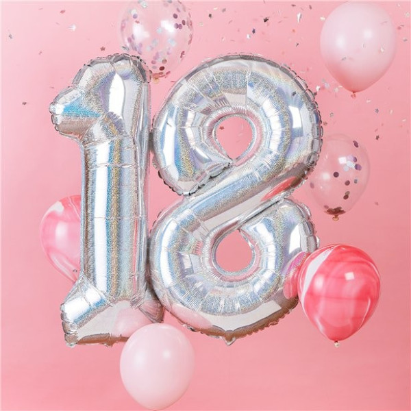 Sparkling 18th Birthday foil balloon 1.02m
