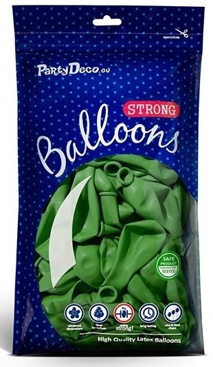 100 party star balloons apple green 30cm 2