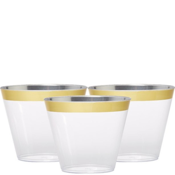 6 cups with gold decoration 256ml