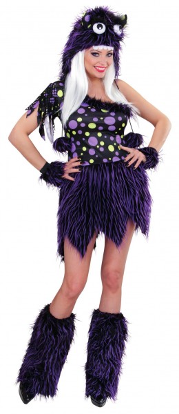 Disfraz de mujer alienígena loca púrpura 2