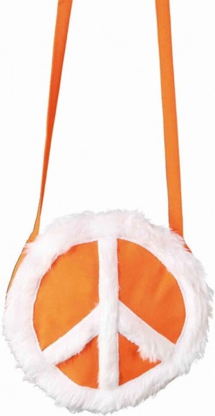 Orangene Hippie Peace Tasche