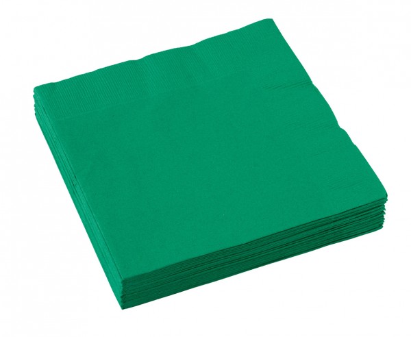 20er Set Partytime Papier Serviette Smaragdgrün