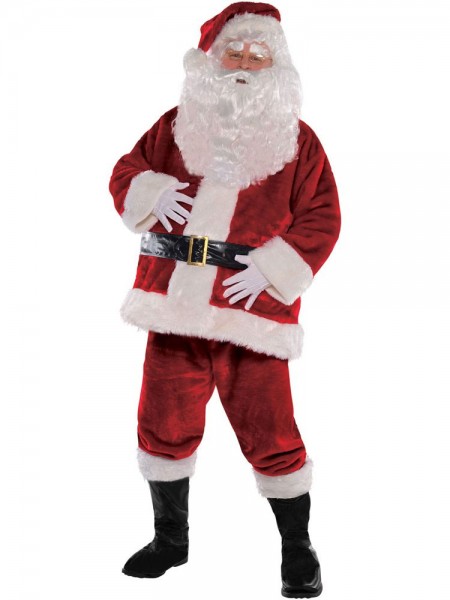 Santa Weihnachtsmann Kostüm 7-teilig Deluxe