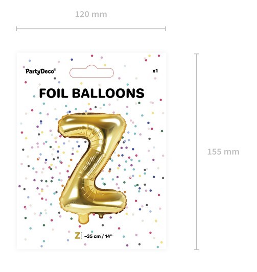 Foil balloon Z gold 35cm 3