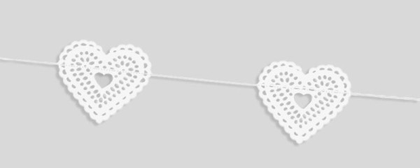 Pointed heart garland 1.8mx 8cm