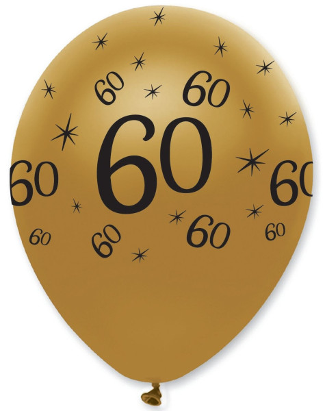 6 Magical 60th Birthday Luftballons 30cm 3