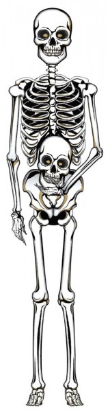 Halloween vægmaleri skelet skelet 150cm