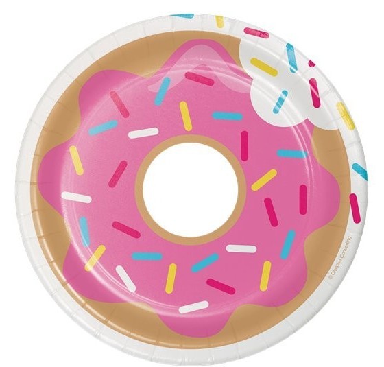 8 papierowych talerzy Donut Candy Shop 18 cm 3