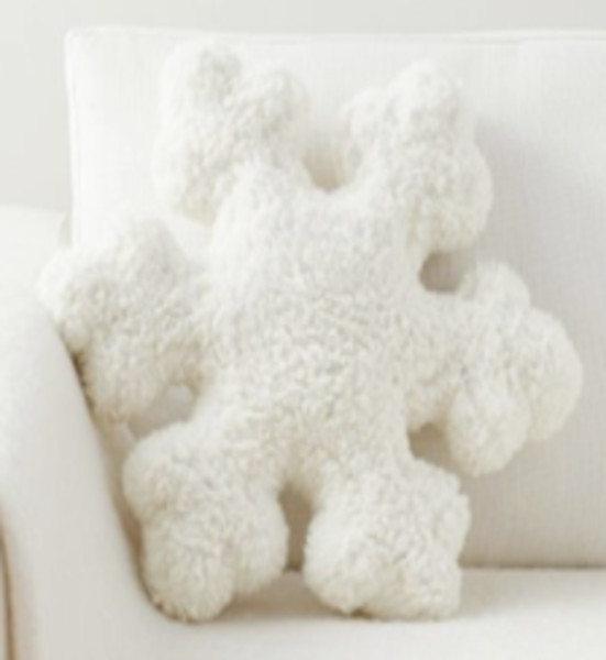 Almohada decorativa - Copo de nieve blanco