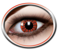 Kontaktlinser med røde edderkopper