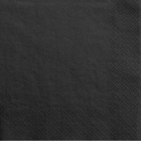 20 serviettes Scarlett noir 33cm