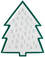 8 Øko juletræs papirtallerkner