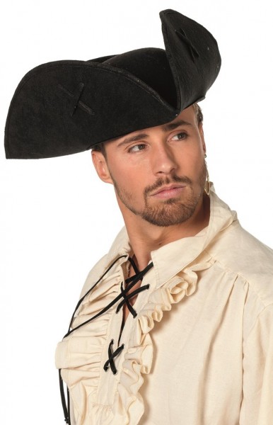Chapeau de pirate noir Captain Jonny