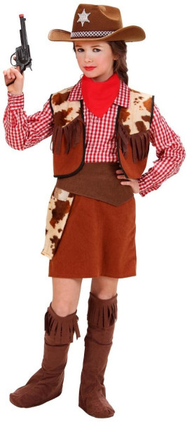 6-delig cowgirl-kostuum voor meisjes