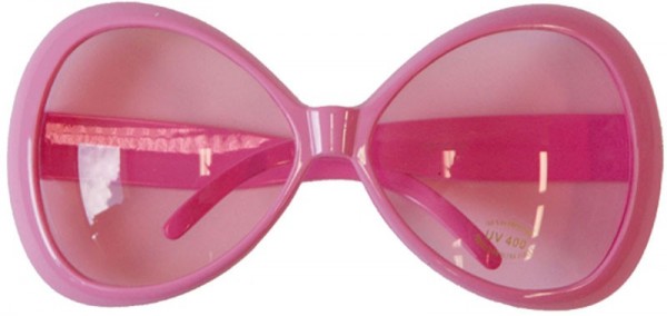 Roze disco party zonnebril