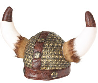 Viking helmet with fur for adults